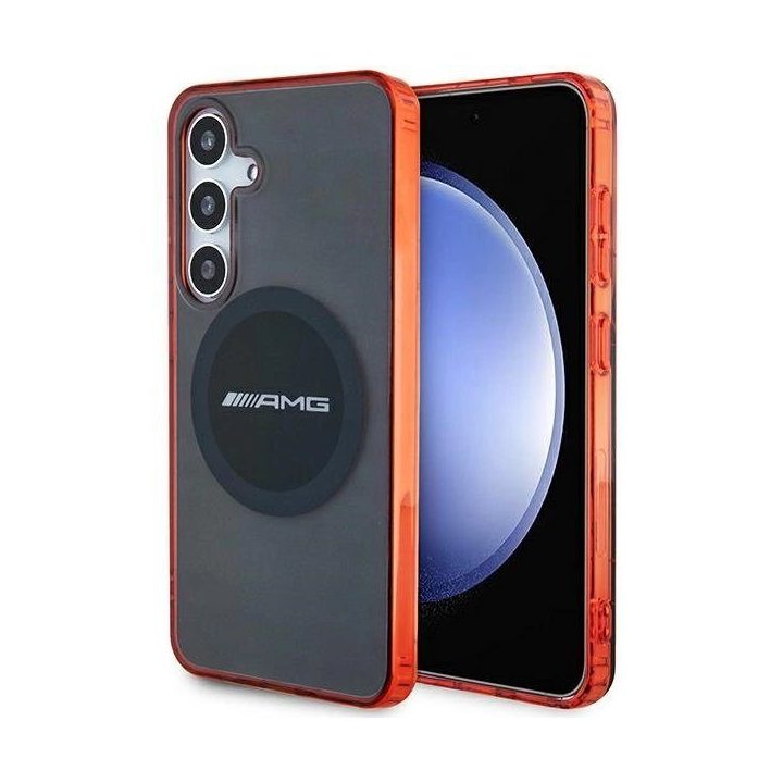 AMG skaidrus dvispalvis MagSafe dėklas Samsung Galaxy S24 - juodas
