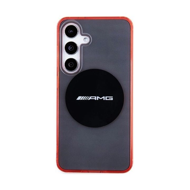 AMG skaidrus dvispalvis MagSafe dėklas Samsung Galaxy S24 - juodas
