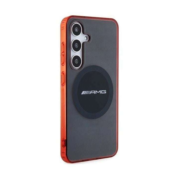AMG skaidrus dvispalvis MagSafe dėklas Samsung Galaxy S24 - juodas