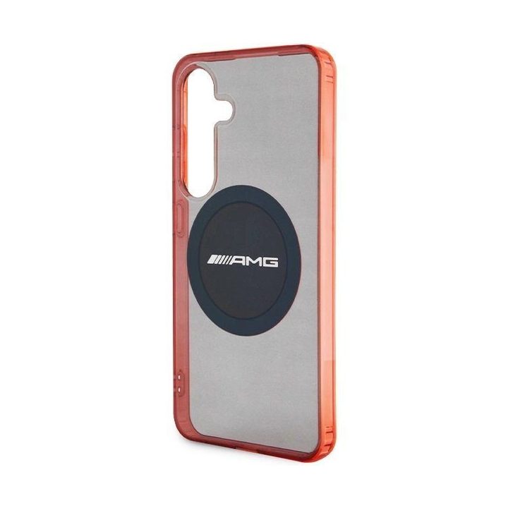 AMG skaidrus dvispalvis MagSafe dėklas Samsung Galaxy S24 - juodas