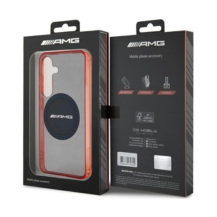 AMG skaidrus dvispalvis MagSafe dėklas Samsung Galaxy S24 - juodas