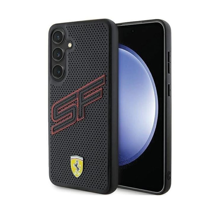 Ferrari Big SF perforuotas dėklas Samsung Galaxy S24+ - juodas