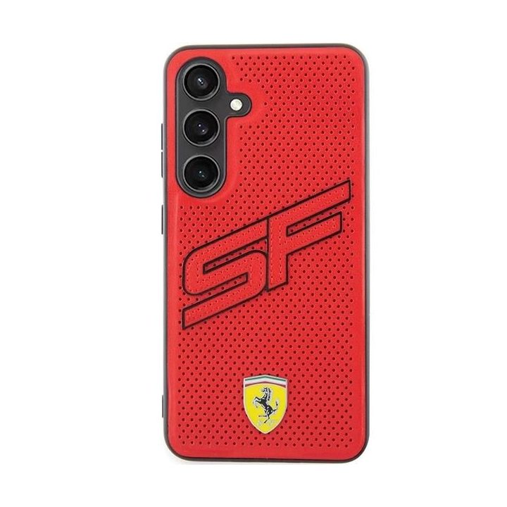 Ferrari Big SF perforuotas dėklas Samsung Galaxy S24+ - raudonas