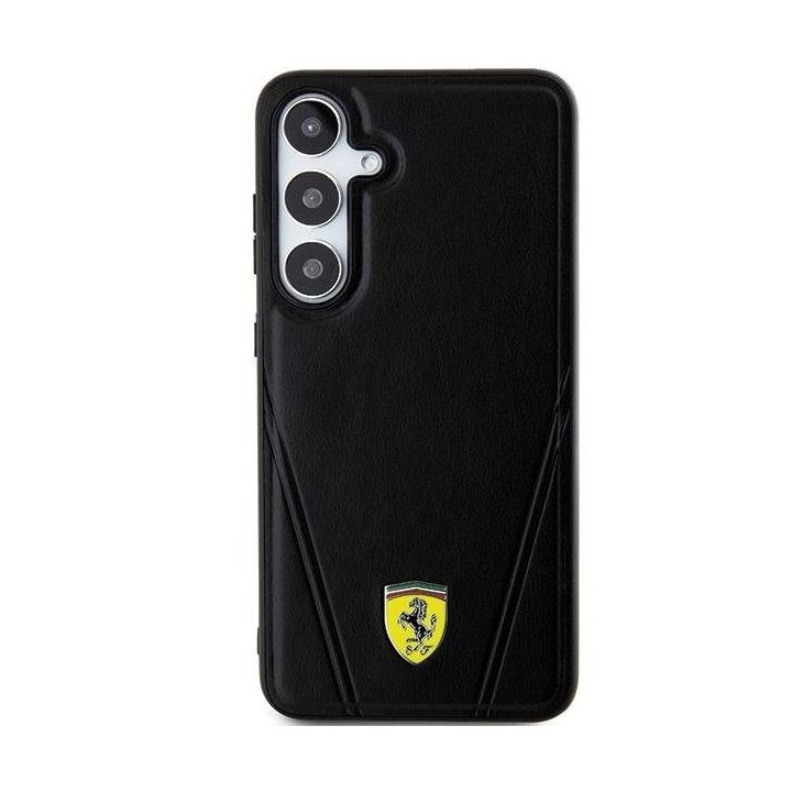 Ferrari Hot Stamp V Lines MagSafe dėklas Samsung Galaxy S24+ - juodas