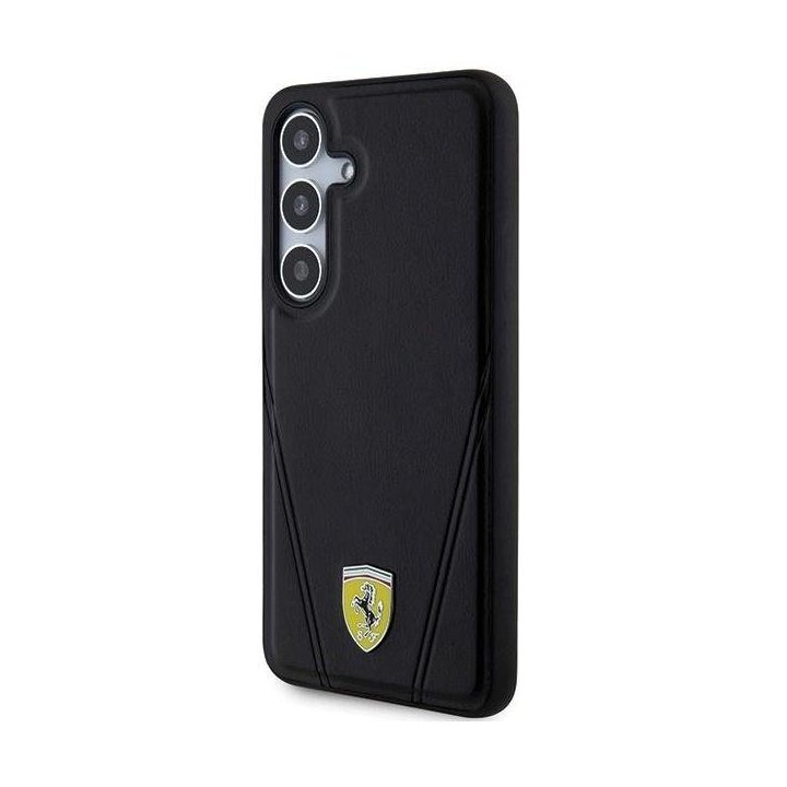 Ferrari Hot Stamp V Lines MagSafe dėklas Samsung Galaxy S24+ - juodas