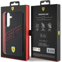 Ferrari Big SF perforuotas dėklas Samsung Galaxy S24 - juodas