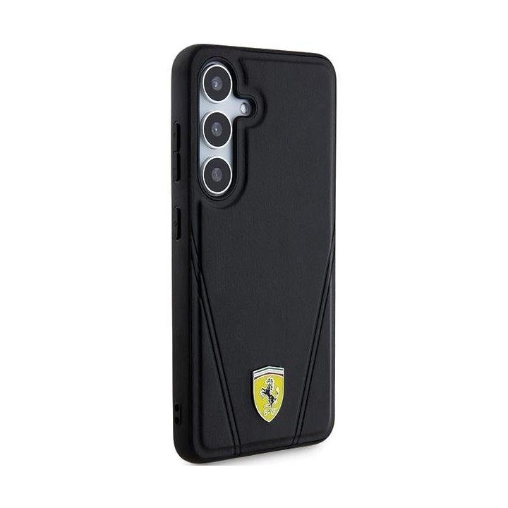 Ferrari Hot Stamp V Lines MagSafe dėklas Samsung Galaxy S24 - juodas