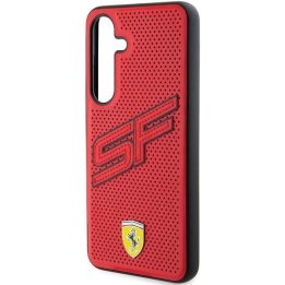 Ferrari Big SF perforuotas dėklas Samsung Galaxy S24 - raudonas
