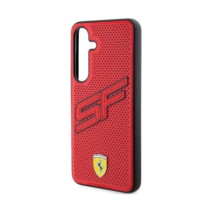 Ferrari Big SF perforuotas dėklas Samsung Galaxy S24 - raudonas