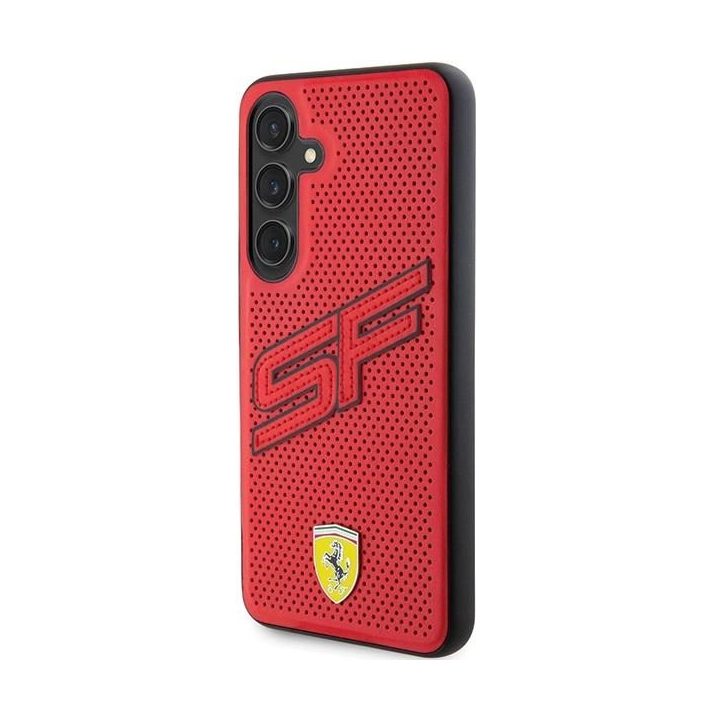 Ferrari Big SF perforuotas dėklas Samsung Galaxy S24 - raudonas