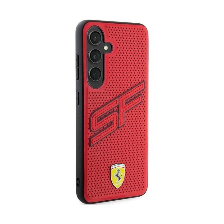 Ferrari Big SF perforuotas dėklas Samsung Galaxy S24 - raudonas