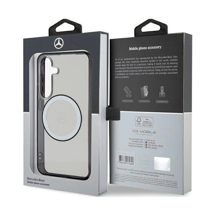 Mercedes spausdintas logotipas MagSafe dėklas Samsung Galaxy S24 - skaidrus