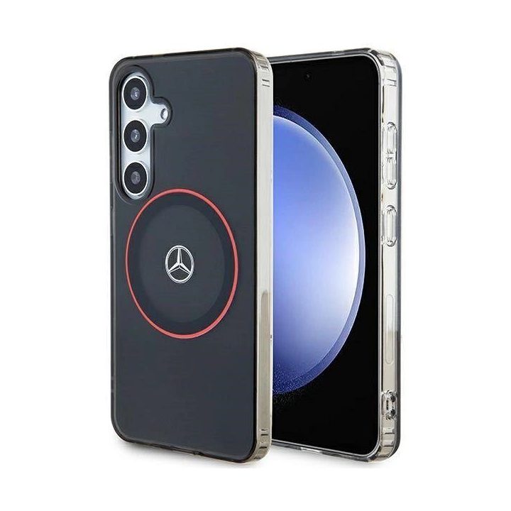 Mercedes dvisluoksnis W Red MagSafe dėklas Samsung Galaxy S24 - juodas