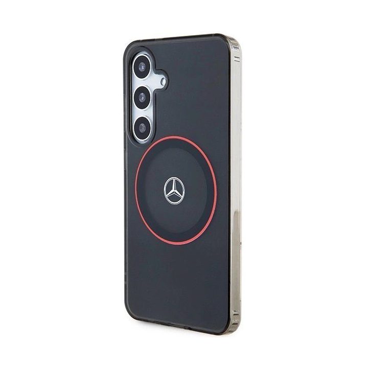 Mercedes dvisluoksnis W Red MagSafe dėklas Samsung Galaxy S24 - juodas