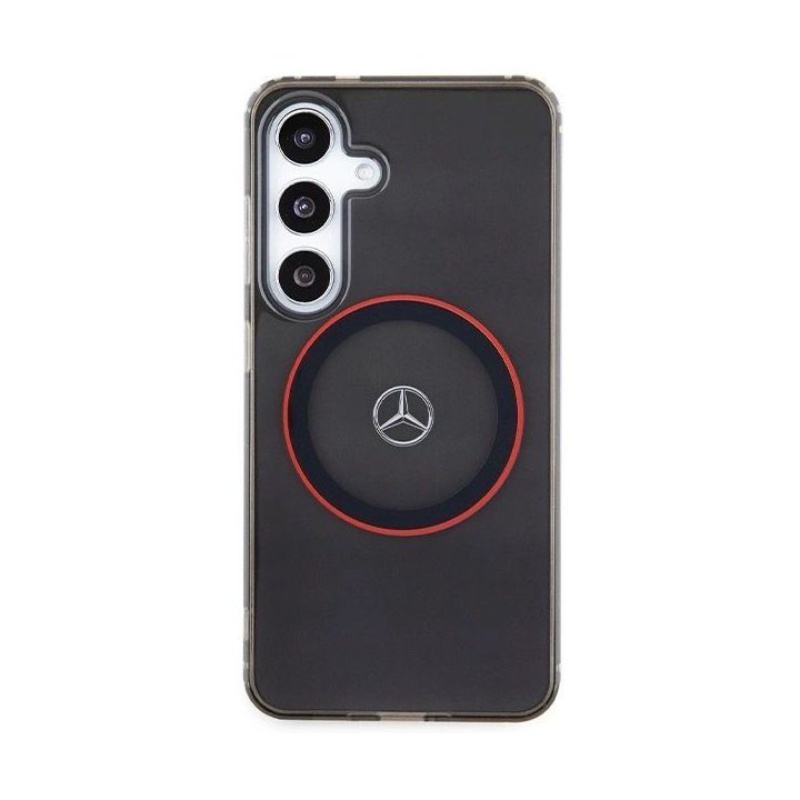 Mercedes dvisluoksnis W Red MagSafe dėklas Samsung Galaxy S24 - juodas