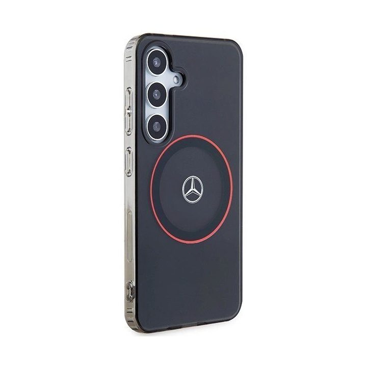 Mercedes dvisluoksnis W Red MagSafe dėklas Samsung Galaxy S24 - juodas
