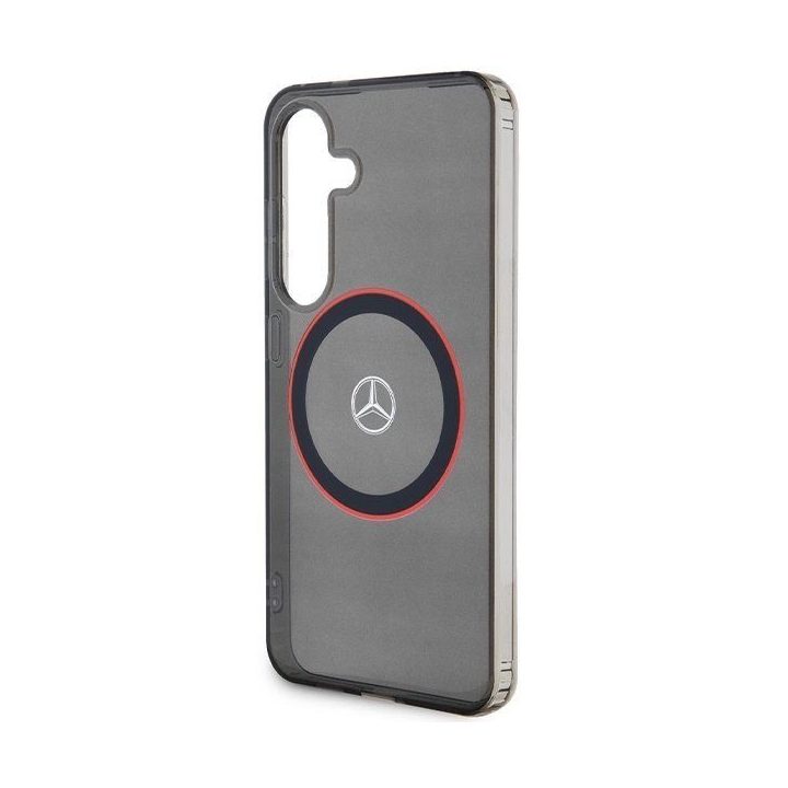 Mercedes dvisluoksnis W Red MagSafe dėklas Samsung Galaxy S24 - juodas