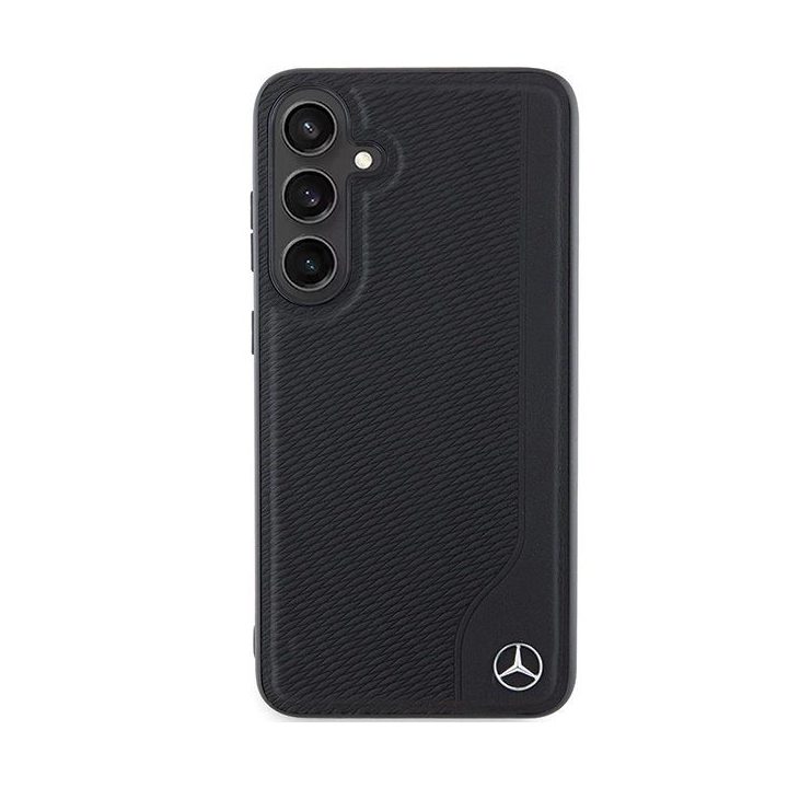 Mercedes odinis MagSafe dėklas su įspausta linija, skirtas Samsung Galaxy S24 - juodas