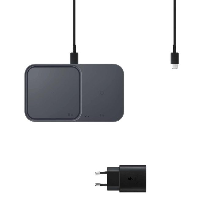 Samsung Duo EP-P5400TBEGEU 15 W indukcinis įkroviklis su tinklo įkrovikliu ir maitinimo kabeliu - juodas