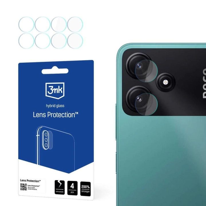 Lens Protection™ hibridinis kameros stiklas, skirtas Poco M6 Pro 5G