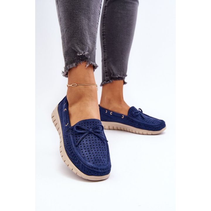 Moteriški mokasinai su lanku Navy Blue Reece