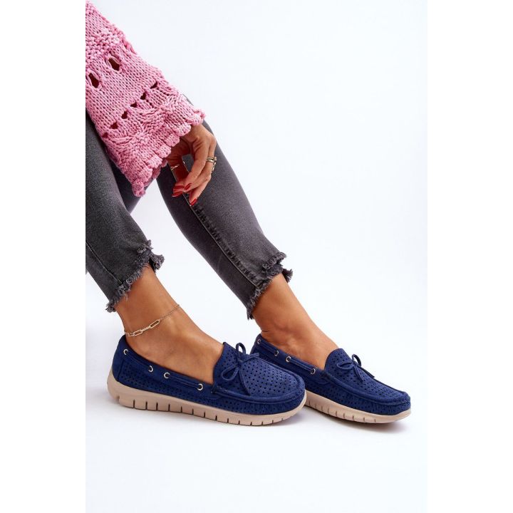 Moteriški mokasinai su lanku Navy Blue Reece