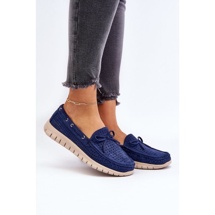 Moteriški mokasinai su lanku Navy Blue Reece