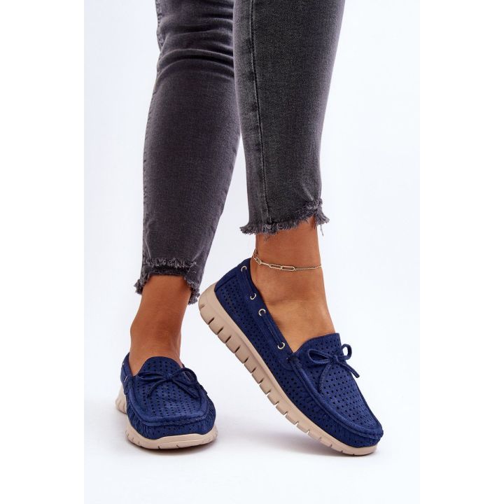 Moteriški mokasinai su lanku Navy Blue Reece