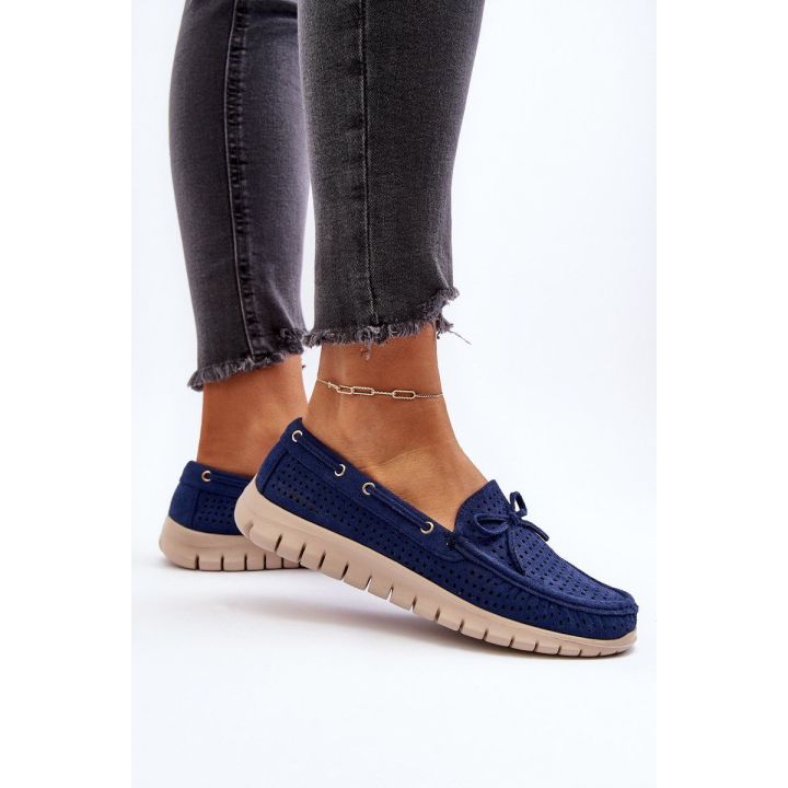 Moteriški mokasinai su lanku Navy Blue Reece