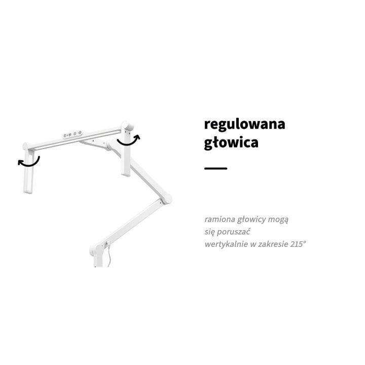 Glow L03 manikiūro procedūrų lempa, skirta staliniam stalui, balta