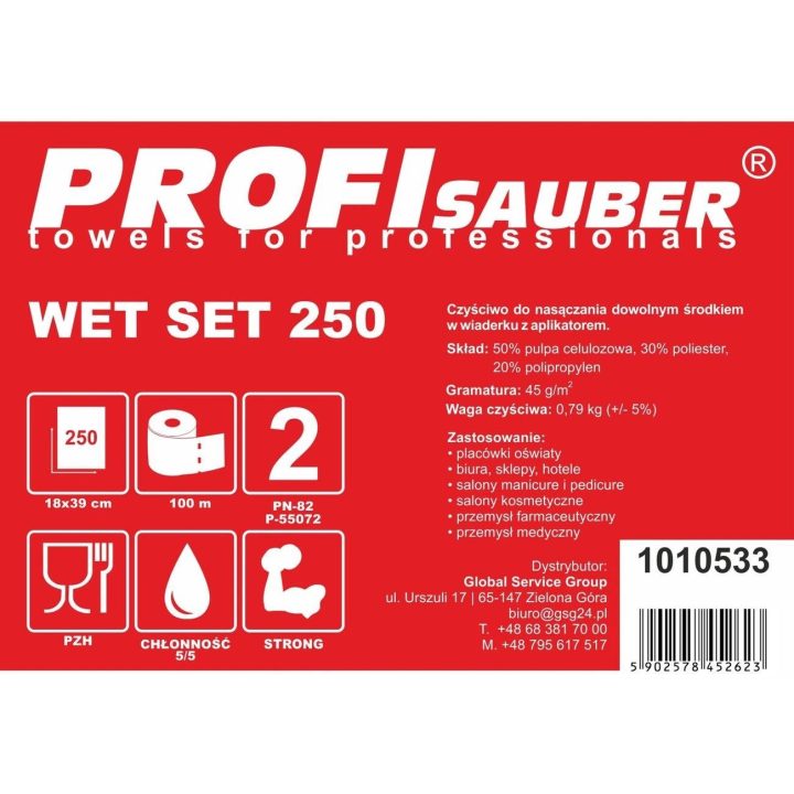Šluostės kibire su mirkymo dozatoriumi ProfiSauber WET SET 250