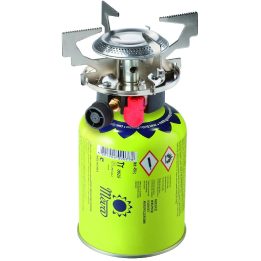 Dujinė kempinginė viryklė su dujų kasetėmis (su sriegiu arba vožtuvu) ATOS pjezo uždegiklis 1,8 kW
