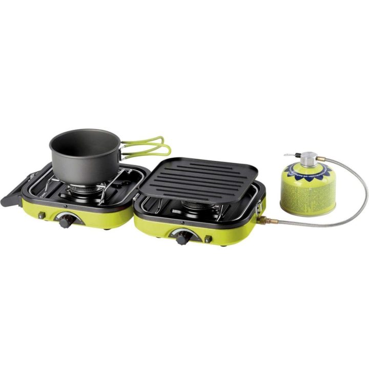 DUAL COMPACT + GRILL dviguba kempingo viryklė