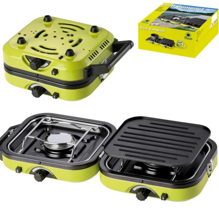 DUAL COMPACT + GRILL dviguba kempingo viryklė