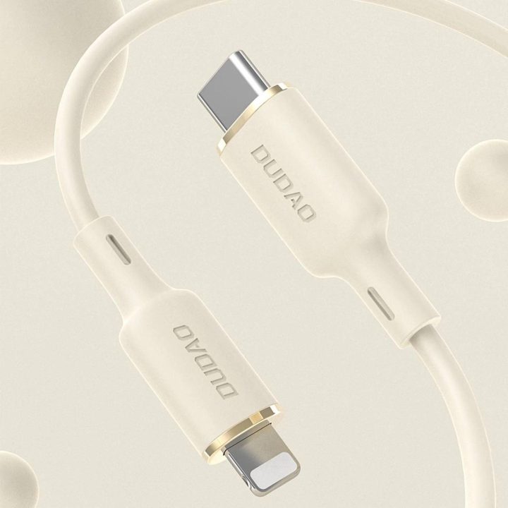 USB-C - Lightning 30W 2 m ilgio kabelis - smėlio spalvos