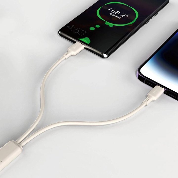 USB-C - Lightning 30W 2 m ilgio kabelis - smėlio spalvos