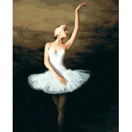Tapyba pagal skaičius Liūdna balerina 40x50 cm