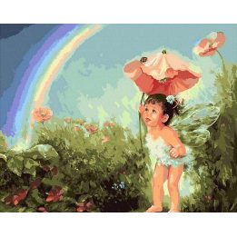 Tapyba pagal skaičius Kūdikis stebuklingame sode 40x50 cm