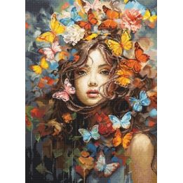 Siuvinejimo rinkinys Magija drugeliai 29 x 40 cm