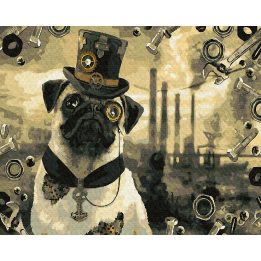 Tapyba pagal skaičius Ponas Puodelis Steam Punk stiliaus 40x50 cm