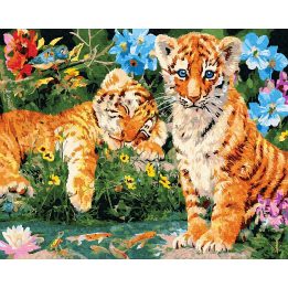 Tapyba pagal skaičius Tigrai 40x50 cm