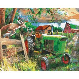 Tapyba pagal skaičius Traktorius kaime 40x50 cm