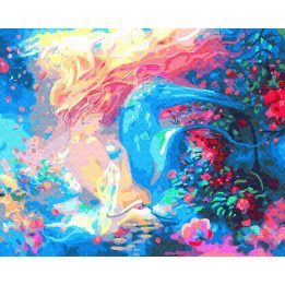 Tapyba pagal skaičius Spalvota mergina 40x50 cm