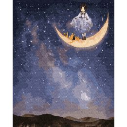 Tapyba pagal skaičius Naktis 40x50 cm