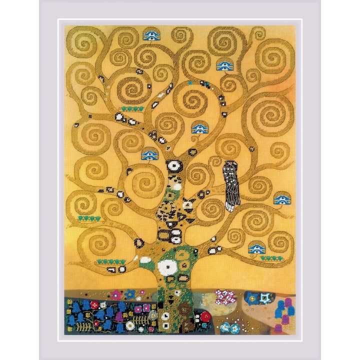 Siuvinejimo rinkinys Gyvybės medis po G. Klimto paveikslo 30x40 cm
