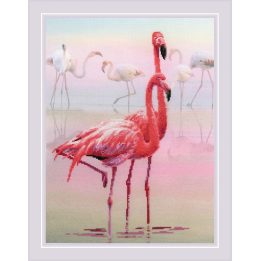 Siuvinejimo rinkinys Flamingas 30x40 cm