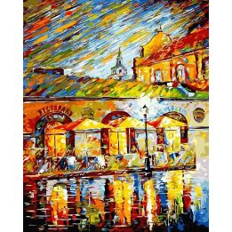 Tapyba pagal skaičius Spalvingas lietus 40x50 cm