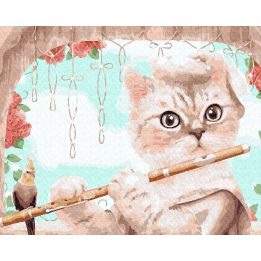 Tapyba pagal skaičius Katė ir muzika 40x50 cm