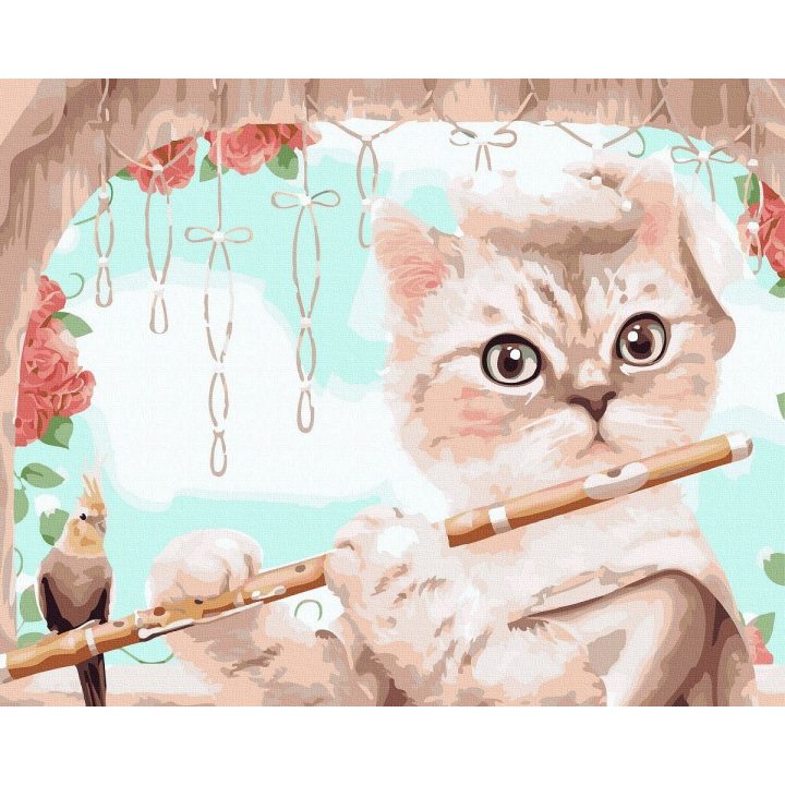 Tapyba pagal skaičius Katė ir muzika 40x50 cm