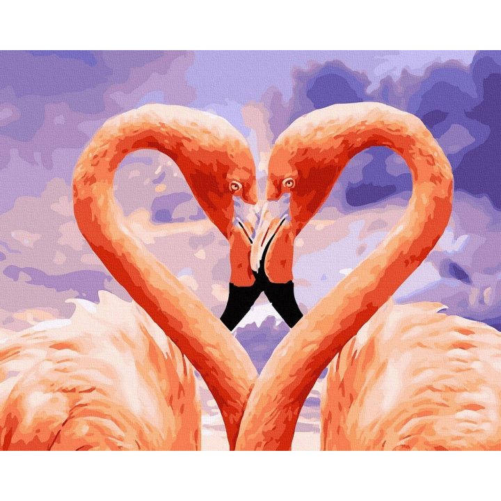 Tapyba pagal skaičius Flamingo meilė 40x50 cm